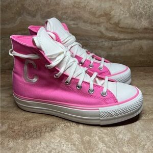 Converse Chuck Taylor All Star Lift Platform Retro Varsity High Size 8 Pink